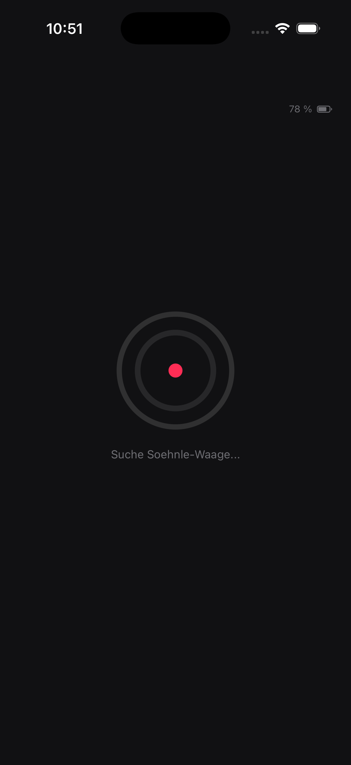 App searching for the scale